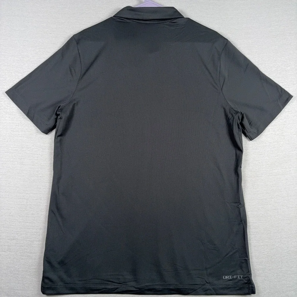Nike Dry Franchise Polo Shirt Mens Size L Anthracite Poly NBA Summer League NEW